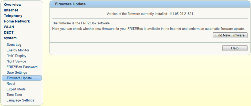 Hoe kan ik de firmware van mijn FRITZ!Box Fon WLAN 7360 vernieuwen